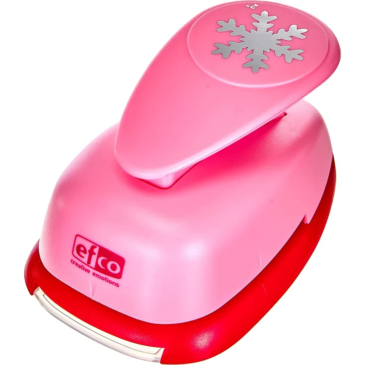 efco Stanzer XL, Schneeflocke Motivstanzer, Kern: Metall, pink, 12,5 x 8 x 7 cm