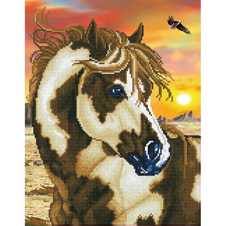 Pracht Creatives Hobby B07XNX68D2 Diamond Dotz Pferd, funkelndes Diamantenbild zum Selbstgestalten, ca. 35,5 x 45,7 cm groß, Malen mit Diamanten, neuer und kreativer Basteltrend, bunt