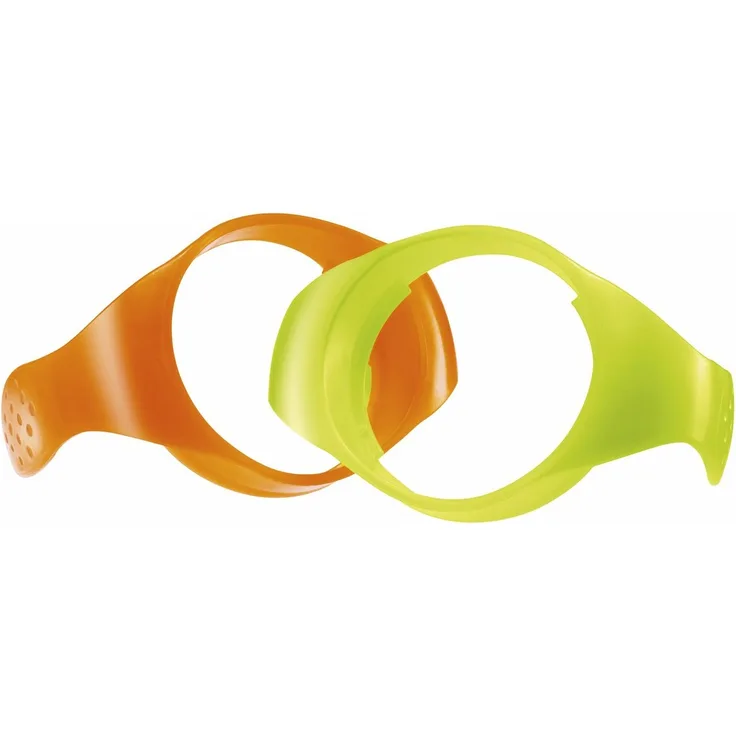 Chicco Griffe für Babyfläschchen Wohlbefinden, sortiert in Orange/Grün und Gelb/Blau