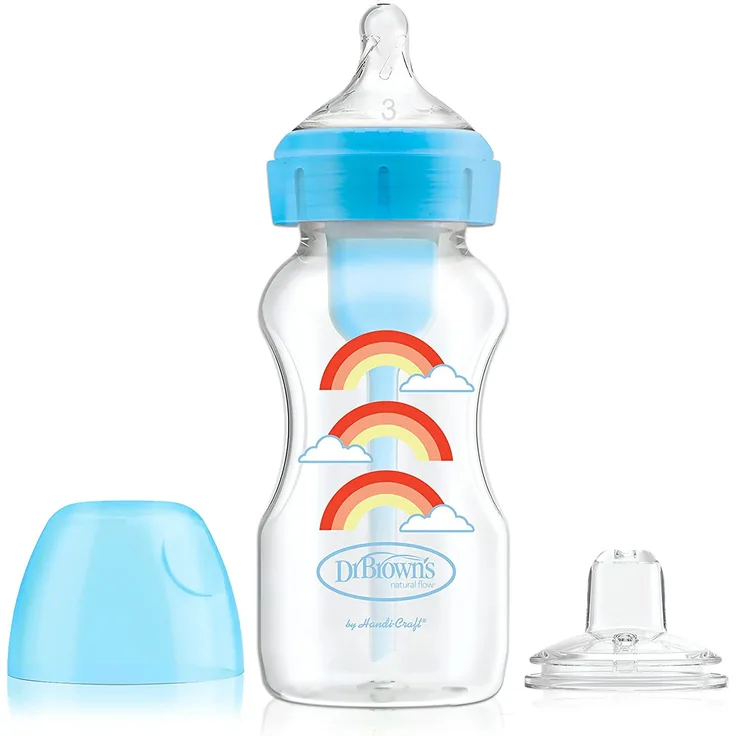 Dr. Brown’s Options+ Einsteigerpaket Flasche / Schnabel Blau 270 ml