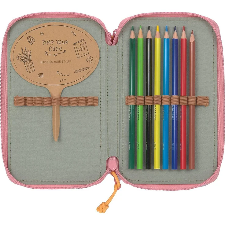 Lässig Unique School Triple Pencil Case Rose – Bild 5