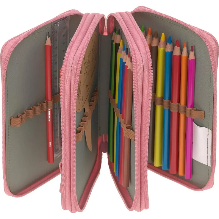 Lässig Unique School Triple Pencil Case Rose – Bild 3