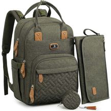 Bild für Dikaslon Wickeltasche Rucksack Großer Wickelrucksack mit Multifunktions-Babytaschen (Armeegrün)