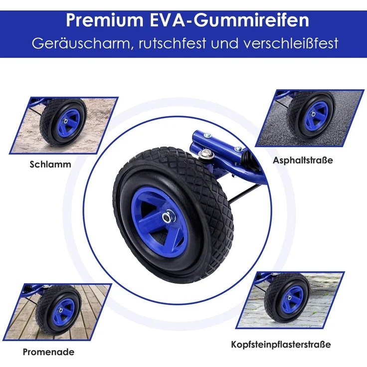 COSTWAY Gokart für Kinder Go Cart Tretauto Tretfahrzeug Pedalfahrzeug bla – Bild 7