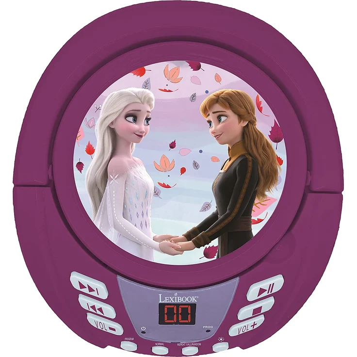 Lexibook RCD109FZ Disney Frozen 2-Bluetooth CD Player für Kinder - Tragbar, Multicolor Lichteffekte, Mikrofon, Aux-In-Buchse, AC oder Batteriebetrieben, Mädchen, Jungen, Violett – Bild 3