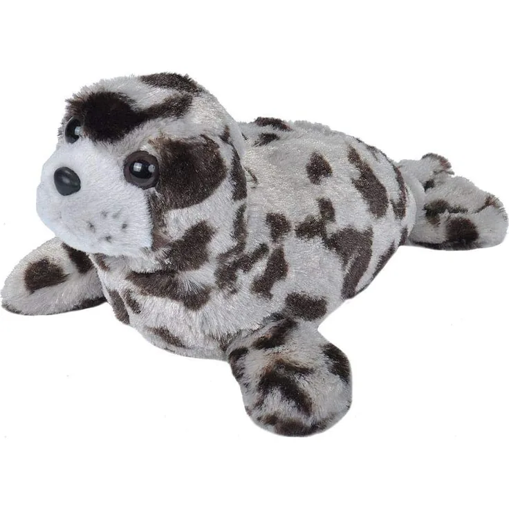 Wild Republic Plüsch Seehund, Cuddlekins Kuscheltier, Plüschtier 20 cm, Grau, 22451