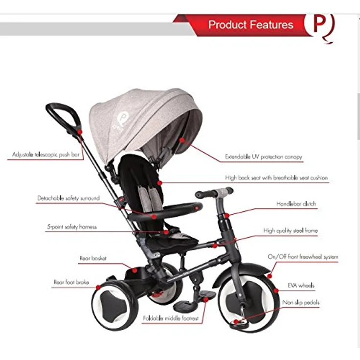 QPlay Rito Deluxe Junior Schwarz/Blau - Preisvergleich – Bild 7