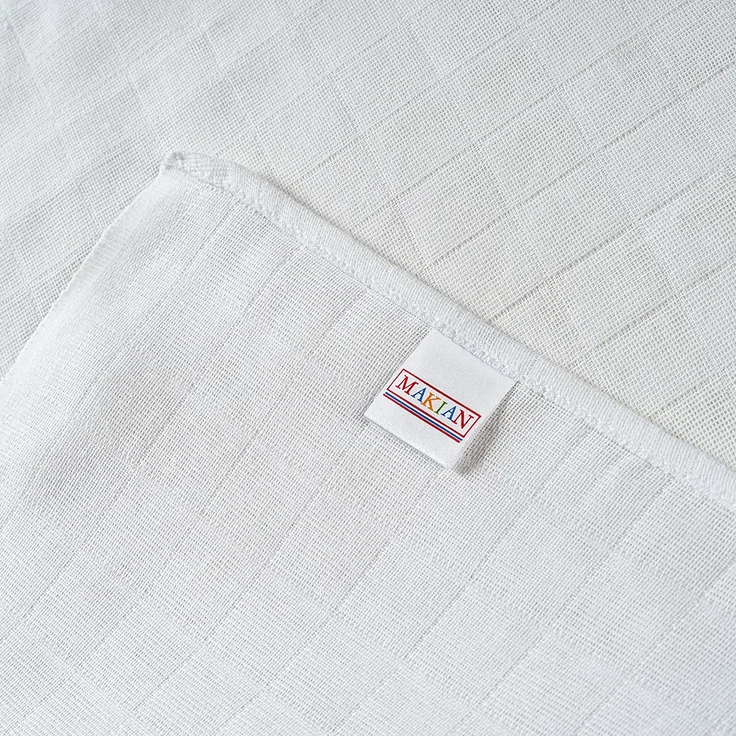 MAKIAN Mullwindeln/Spucktücher - 10er Pack, 80x80 cm, Oeko-TEX® Standard 100 geprüft, Premium Qualität - doppelt gewebte Stoffwindeln/Mulltücher mit verstärkter Umrandung, Kochfest - Weiß – Bild 6