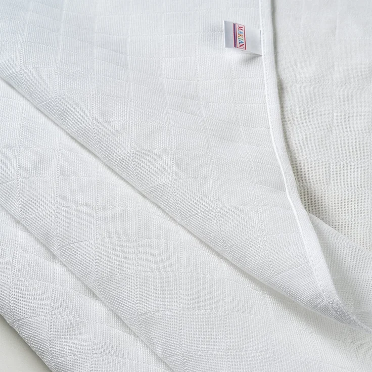MAKIAN Mullwindeln/Spucktücher - 10er Pack, 80x80 cm, Oeko-TEX® Standard 100 geprüft, Premium Qualität - doppelt gewebte Stoffwindeln/Mulltücher mit verstärkter Umrandung, Kochfest - Weiß – Bild 5