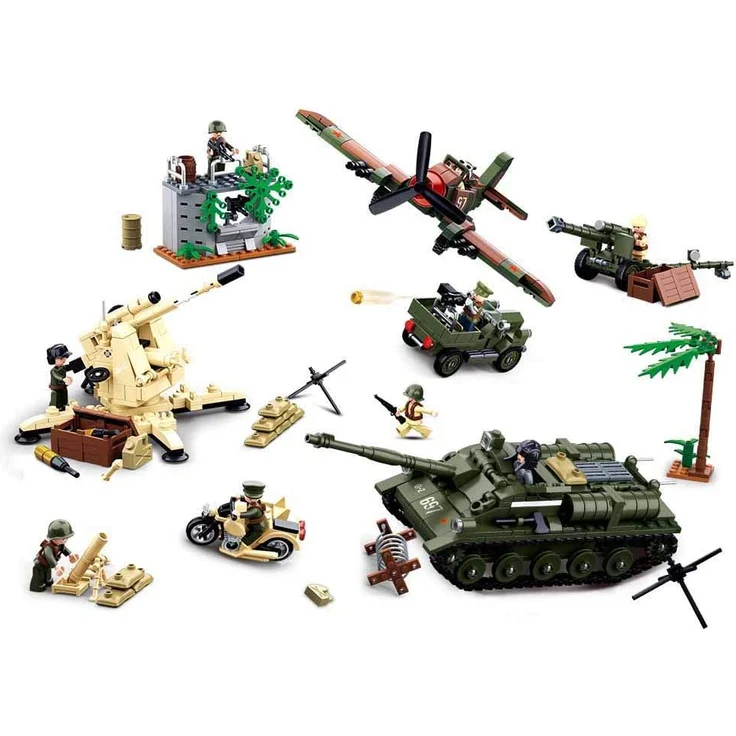 Sluban M38-B0697 WWII-Battle of Kursk 998PCS, Multi Color – Bild 2