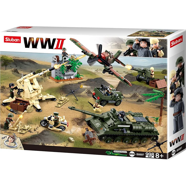 Sluban M38-B0697 WWII-Battle of Kursk 998PCS, Multi Color – Bild 6