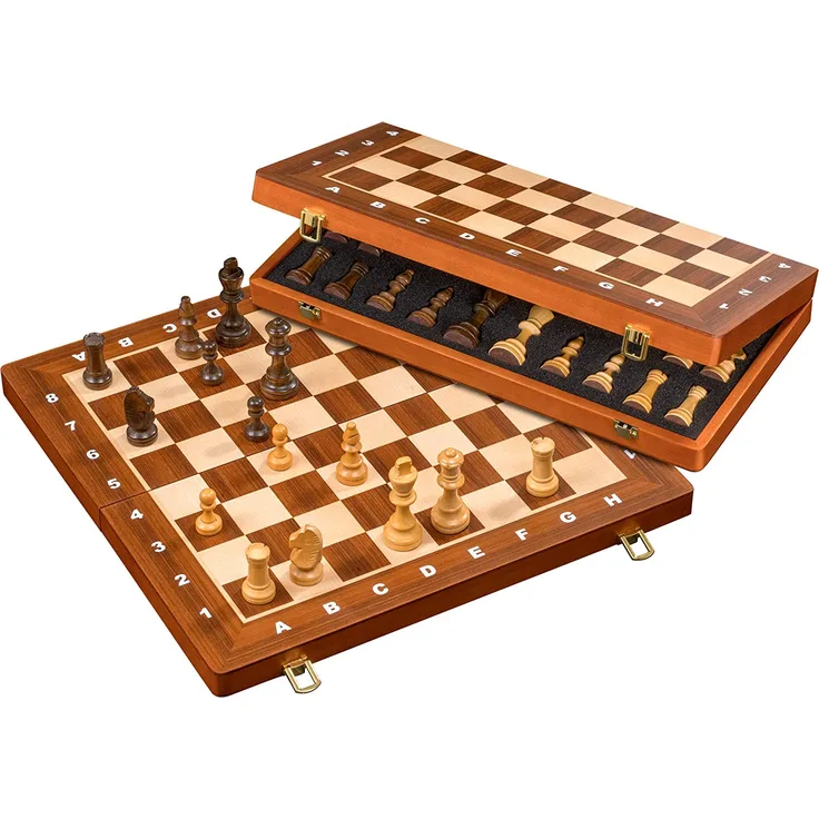 Philos 2610 - Schach, Schachspiel, Schachkassette, Feld 40 mm, Königshöhe 78 mm