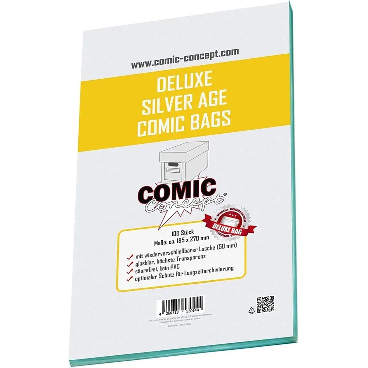 Comic Concept Deluxe Comic Bags Silver (100 ct. )
