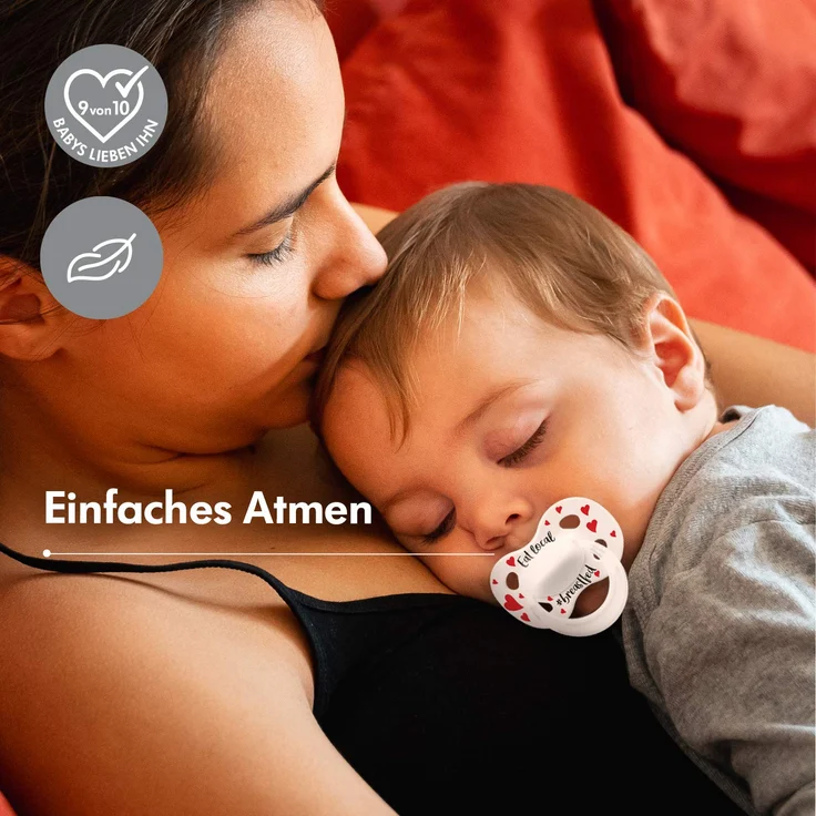 Medela Baby Schnuller Day & Night Love Mama 18+ Monate 2 Stück Weiß – Bild 4
