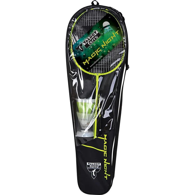 Talbot Torro Badminton-Set Magic Night, 2 Schläger, 2 LED Federbälle für das Spiel bei Nacht, in wertiger Tasche, 449405 – Bild 6
