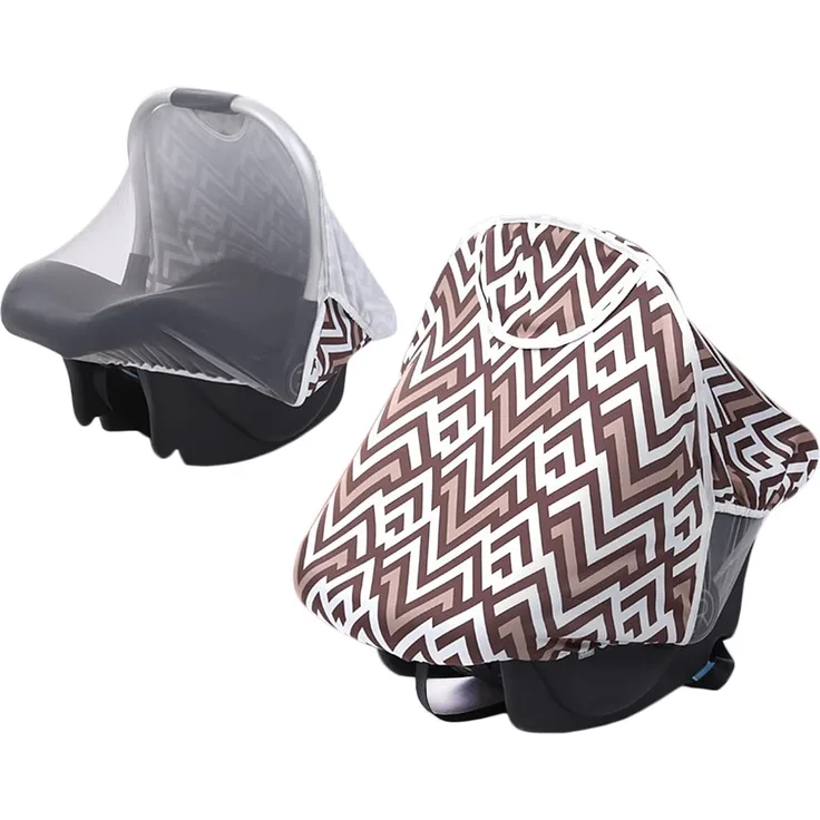 2 in1 Universal Sonnenverdeck für Babyschale Sonnendach mit Insektenschutz UPF 50+ UV Schutz Verdeck Sonnenverdeck für Maxi Cosi Cabrio/CabrioFix/Pebble/Citi Sonnenschutz Sonnendach