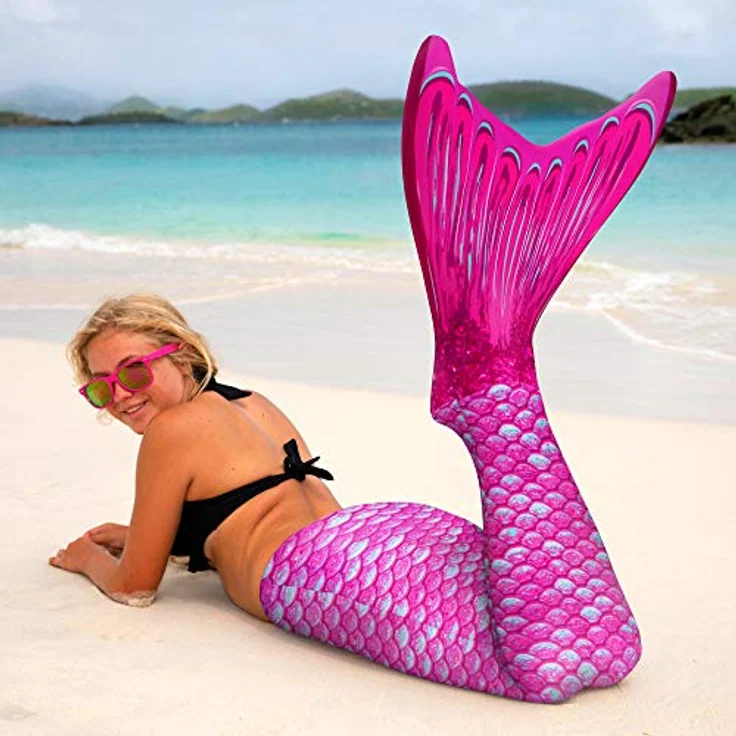 Fin Fun RTLM-MF-PNK-YSM Meerjungfrau Flosse Größe S/M, Monoflosse und Fischschwanz, für sichere Schwimmer ab 6 Jahren, pink – Bild 4