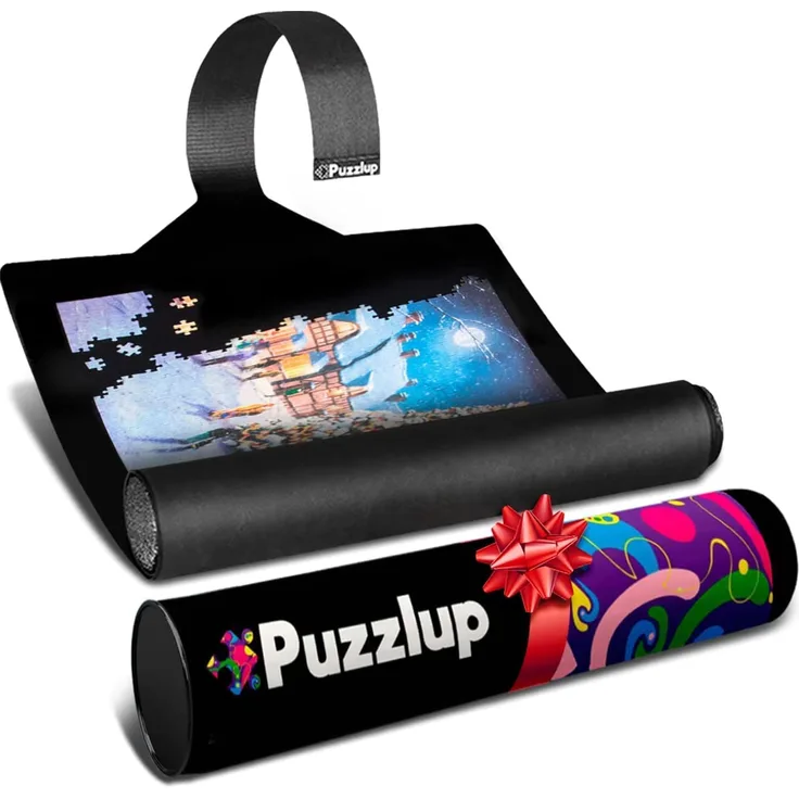 Puzzlup 1500 Puzzlematte - XL Größe - Neopren - Selbstschließend und rutschfest - Portapuzzle mit Wiederverwendbare Prämie Geschenkverpackung - Bis zu 1500 Stück - 66 x 120 cm
