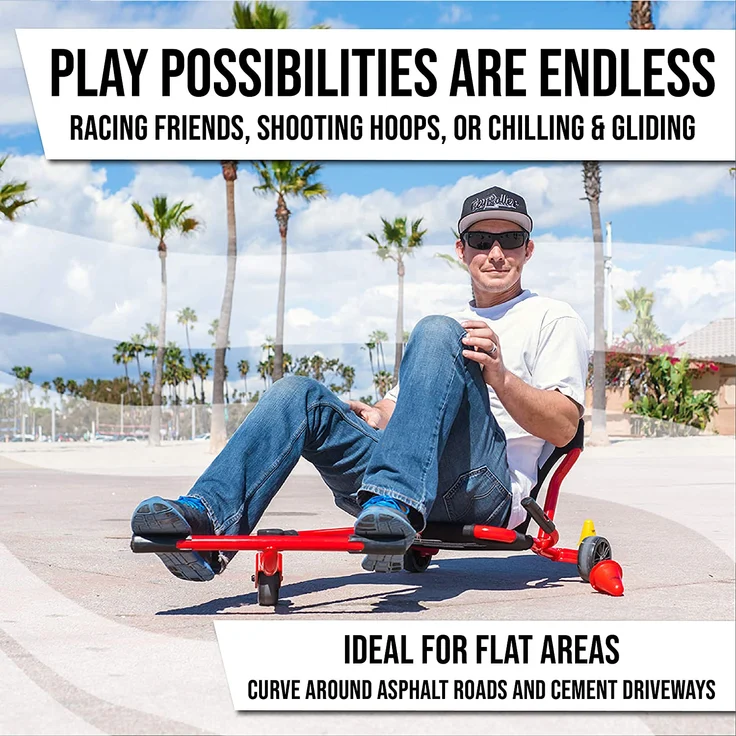 EzyRoller Pro X Fun Fahrzeug Dreirad für Jugendliche und Erwachsene Trike ab 10 Jahre blau – Bild 4
