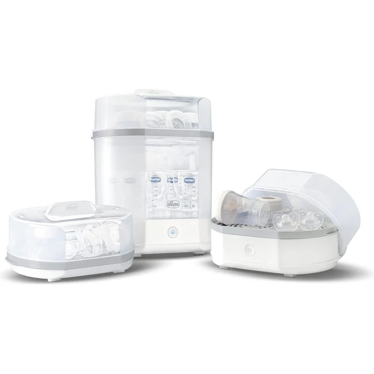 Chicco Modularer Dampfsterilisator 3 in 1, Babyflaschen-Sterilisator, Einstellbarer Dampfsterilisator für Babyflaschen, für Mikrowelle, mit 3 Konfigurationen, Schnelle und Einfache Anwendung - Preisvergleich – Bild 3