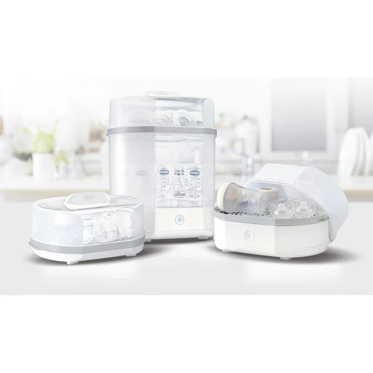 Chicco Modularer Dampfsterilisator 3 in 1, Babyflaschen-Sterilisator, Einstellbarer Dampfsterilisator für Babyflaschen, für Mikrowelle, mit 3 Konfigurationen, Schnelle und Einfache Anwendung - Preisvergleich – Bild 4