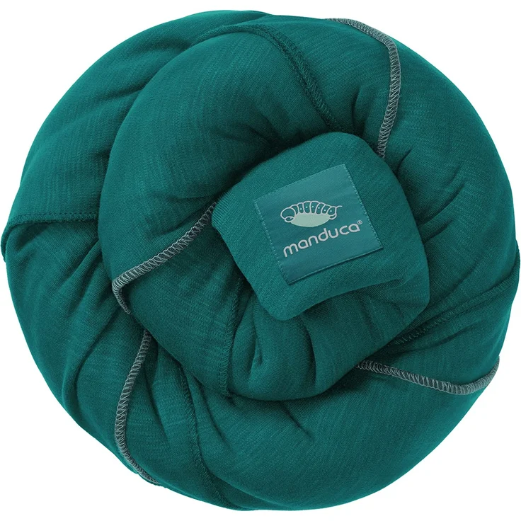 manduca Sling > Teal < Elastisches Babytragetuch mit GOTS Zertifikat 100% Bio-Baumwolle 3 Binde-Anleitungen (Bauchtrage, Wickelkreuztrage, Hüfttrage) für Neugeborene & Babys ab Geburt – Bild 1
