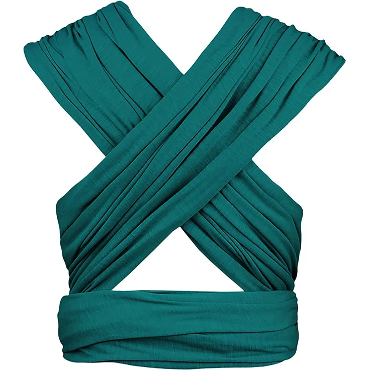 manduca Sling > Teal < Elastisches Babytragetuch mit GOTS Zertifikat 100% Bio-Baumwolle 3 Binde-Anleitungen (Bauchtrage, Wickelkreuztrage, Hüfttrage) für Neugeborene & Babys ab Geburt – Bild 5