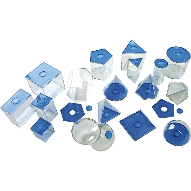 EDUPLAY 120069 - Geometrische Körper, klein, transparent blau