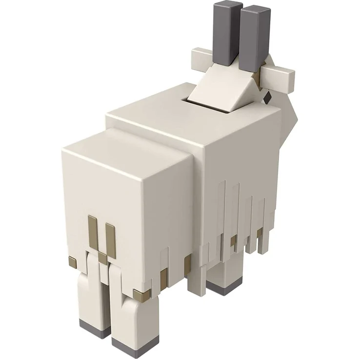 Mattel Minecraft HDV15 - Goat Action-Figur (ca 8 cm) mit 1 Bauelement und Zubehör, Aufbauspielzeug nach dem Vorbild des Videospiels, Spielzeug Sammlergeschenk für Fans und Kinder ab 6 Jahren – Bild 4