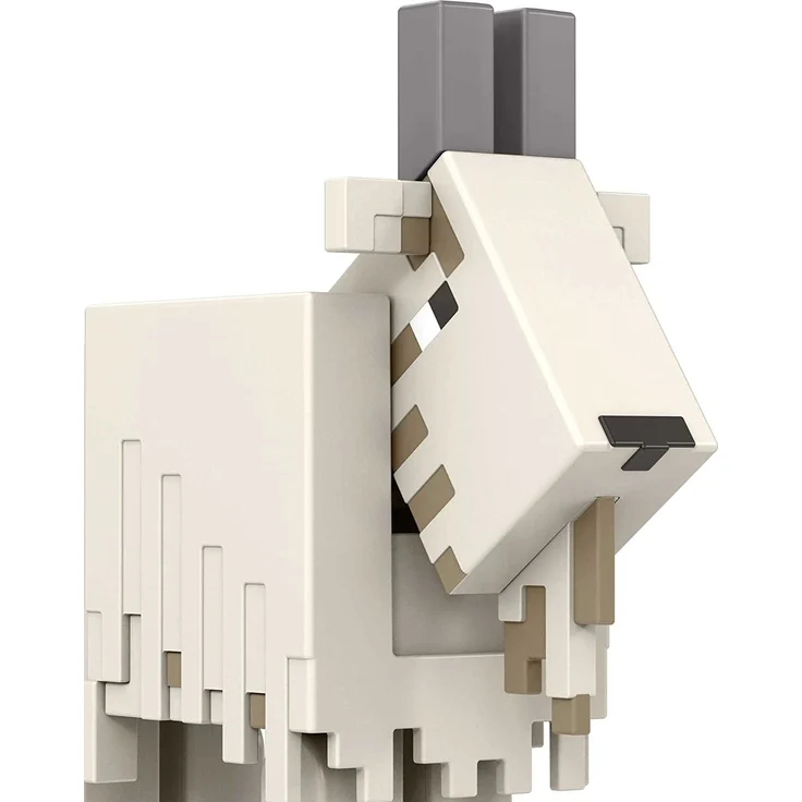 Mattel Minecraft HDV15 - Goat Action-Figur (ca 8 cm) mit 1 Bauelement und Zubehör, Aufbauspielzeug nach dem Vorbild des Videospiels, Spielzeug Sammlergeschenk für Fans und Kinder ab 6 Jahren – Bild 2