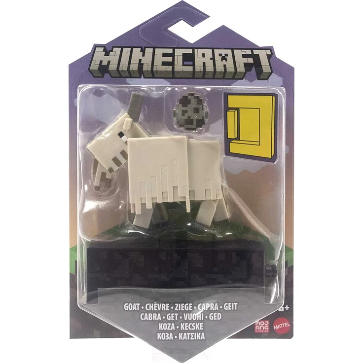 Mattel Minecraft HDV15 - Goat Action-Figur (ca 8 cm) mit 1 Bauelement und Zubehör, Aufbauspielzeug nach dem Vorbild des Videospiels, Spielzeug Sammlergeschenk für Fans und Kinder ab 6 Jahren – Bild 6