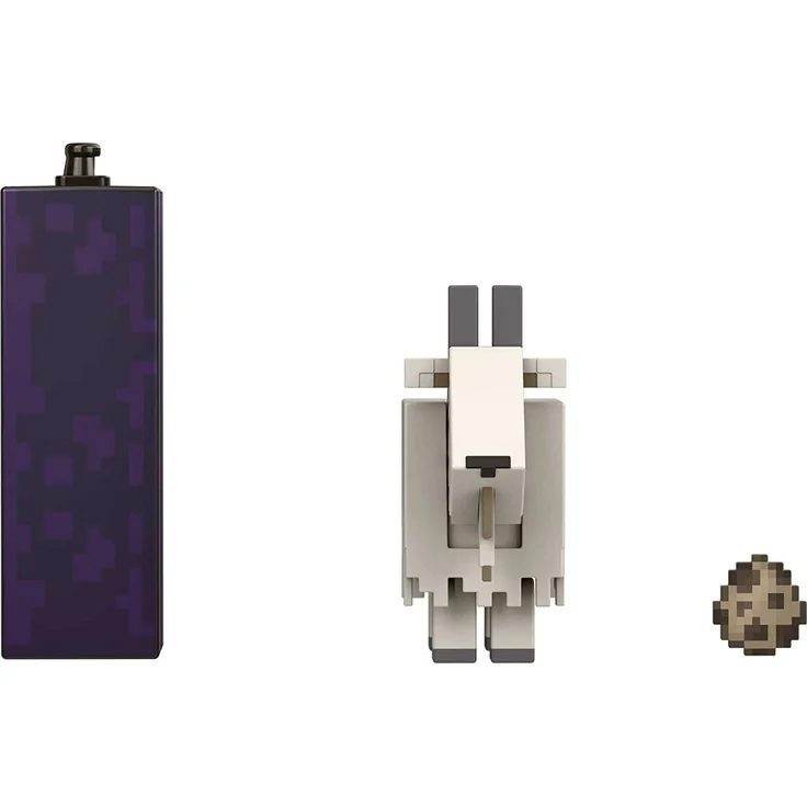 Mattel Minecraft HDV15 - Goat Action-Figur (ca 8 cm) mit 1 Bauelement und Zubehör, Aufbauspielzeug nach dem Vorbild des Videospiels, Spielzeug Sammlergeschenk für Fans und Kinder ab 6 Jahren – Bild 5