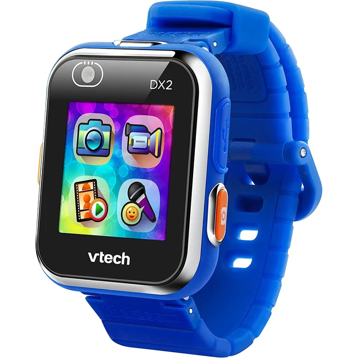 VTech 'Kidizoom Smart Watch DX2', ab 5 Jahren, LCD Farb-Touchdisplay (1,41", 128 x 128 Pixel), inkl. vielen lustigen Uhrmotiven zum Wechseln und aufregenden Bewegungsspielen, blau – Bild 2