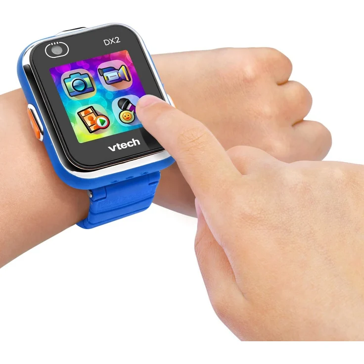 VTech 'Kidizoom Smart Watch DX2', ab 5 Jahren, LCD Farb-Touchdisplay (1,41", 128 x 128 Pixel), inkl. vielen lustigen Uhrmotiven zum Wechseln und aufregenden Bewegungsspielen, blau – Bild 4