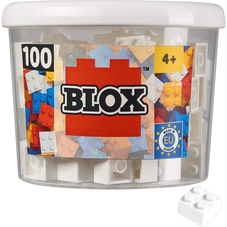 Androni 104114113 Blox 100 weiße 4er Steine in Dose