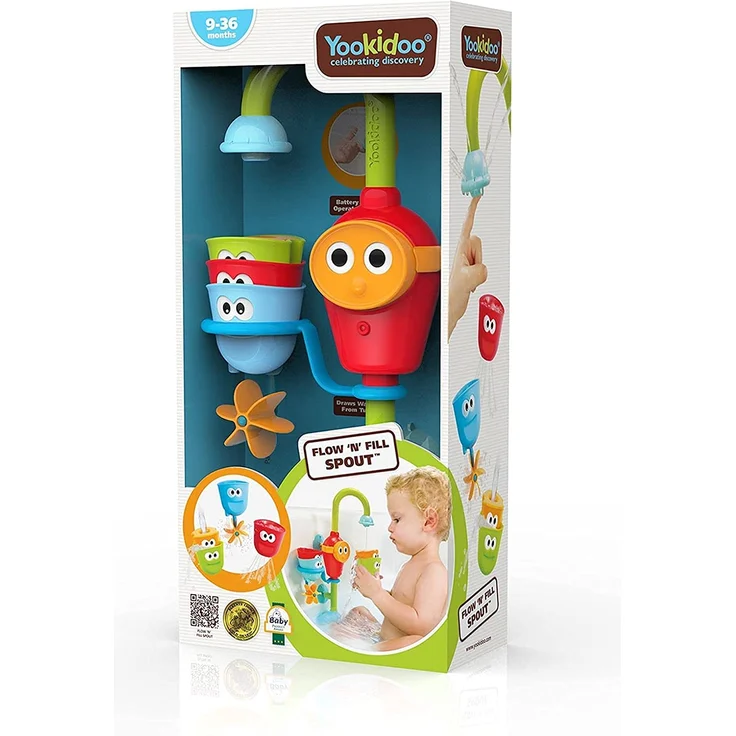 Yookidoo 40116 'Wasserspiel Dusche' ab 9 Monaten, 17,78 x 7,62 x 36,83 cm, 3 Einsätze inklusive, bunt - Preisvergleich – Bild 5