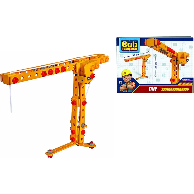 Eichhorn 109325100 - Bob der Baumeister - Constructor Kran Winzi / Tiny, 114 teilig, FSC 100%, Made in Germany, ab 4 Jahren