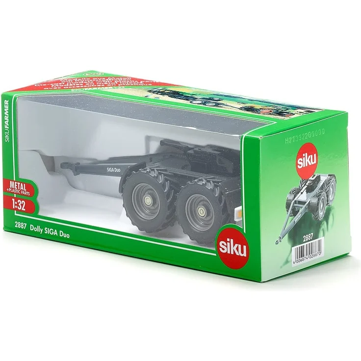 SIKU 2887, Dolly SIGA Duo, 1:32, Metall/Kunststoff, Schwarz, Kompatibel mit SIKU Traktoren – Bild 5