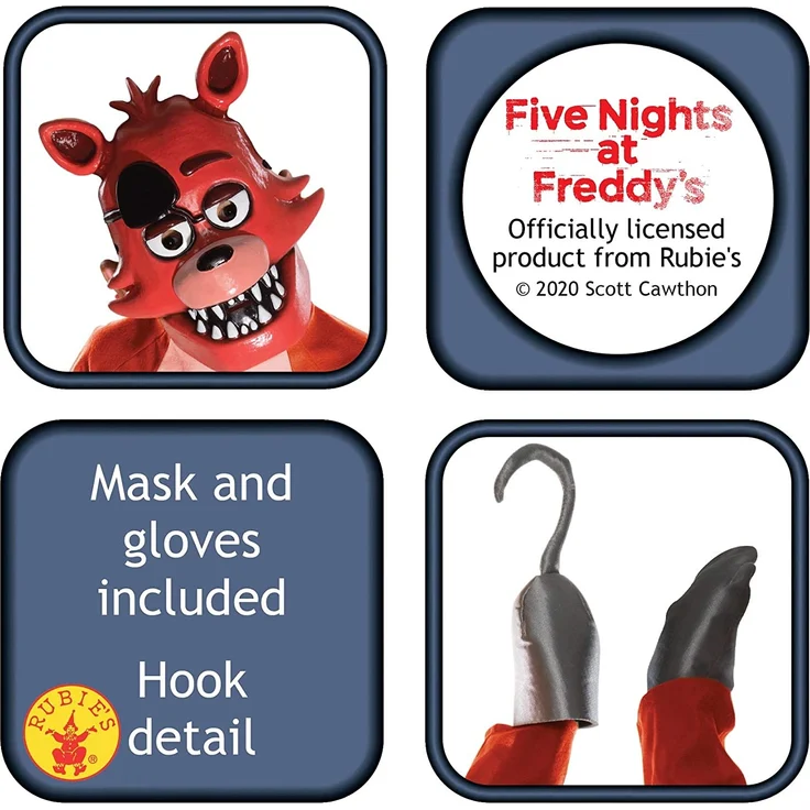 Rubie 's Offizielles Fünf Nächte bei Freddy Kostüm Foxy – Kinder Groß – Bild 3
