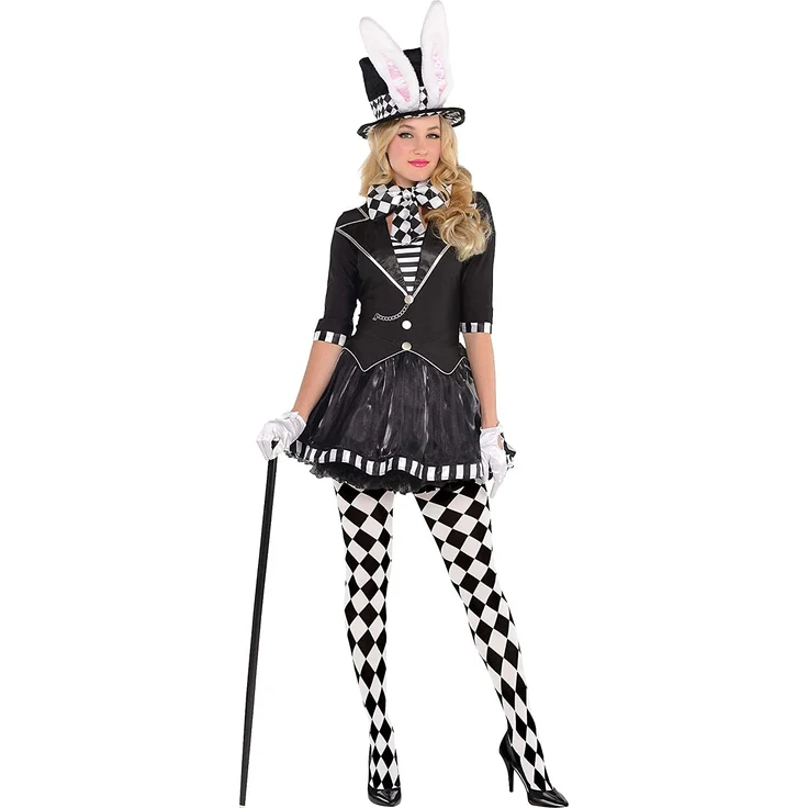 Amscan dress up Kostüm Damen Mad Hatter Polyester schwarz/weiss Grösse M – Bild 2