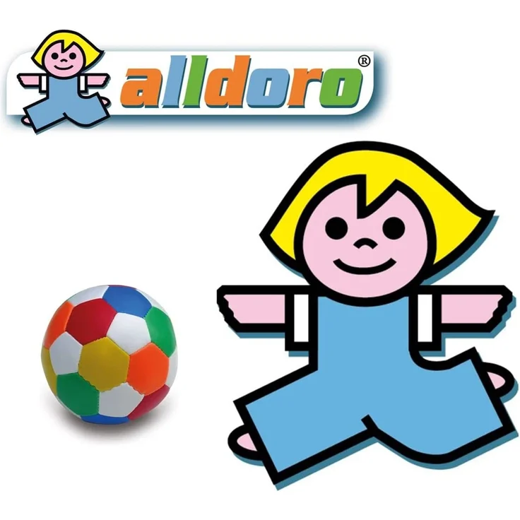 alldoro 60313 - Softball Ø 18 cm, Fußball in Mehrfarbig / bunt, Softfußball aus Schaumstoff, weicher Schaumstoffball, Kinderball für Drinnen und Draußen, Spielball für Kinder und Babys ab 0 Monaten – Bild 6