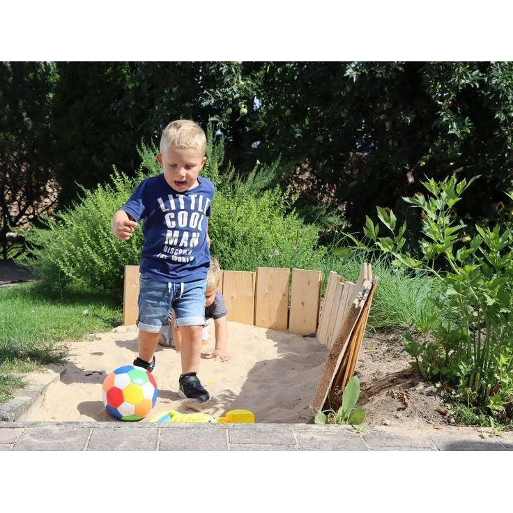 alldoro 60313 - Softball Ø 18 cm, Fußball in Mehrfarbig / bunt, Softfußball aus Schaumstoff, weicher Schaumstoffball, Kinderball für Drinnen und Draußen, Spielball für Kinder und Babys ab 0 Monaten – Bild 5