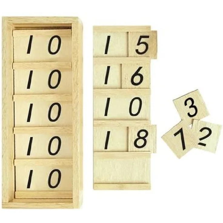 Montessori Seguintafeln I, Zahlen 11 bis 19 lernen, Lernspielzeug, NEU