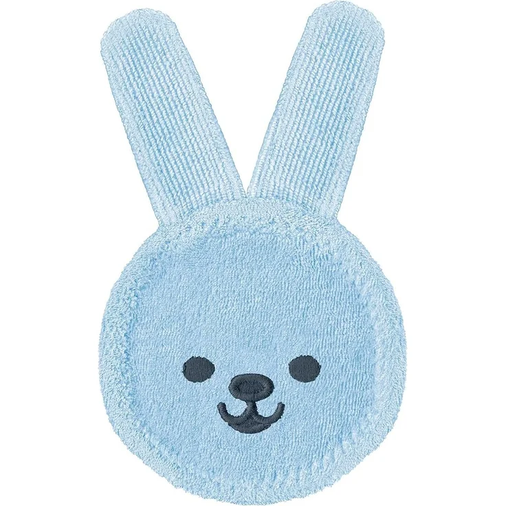 MAM Oral Care Rabbit für Baby’s erste Mundhygiene, sanfte Zahnpflege mit weichem Mikrofaser-Material, Babys an die tägliche Mundreinigung gewöhnen, ab 0+ Monate, blau – Bild 3