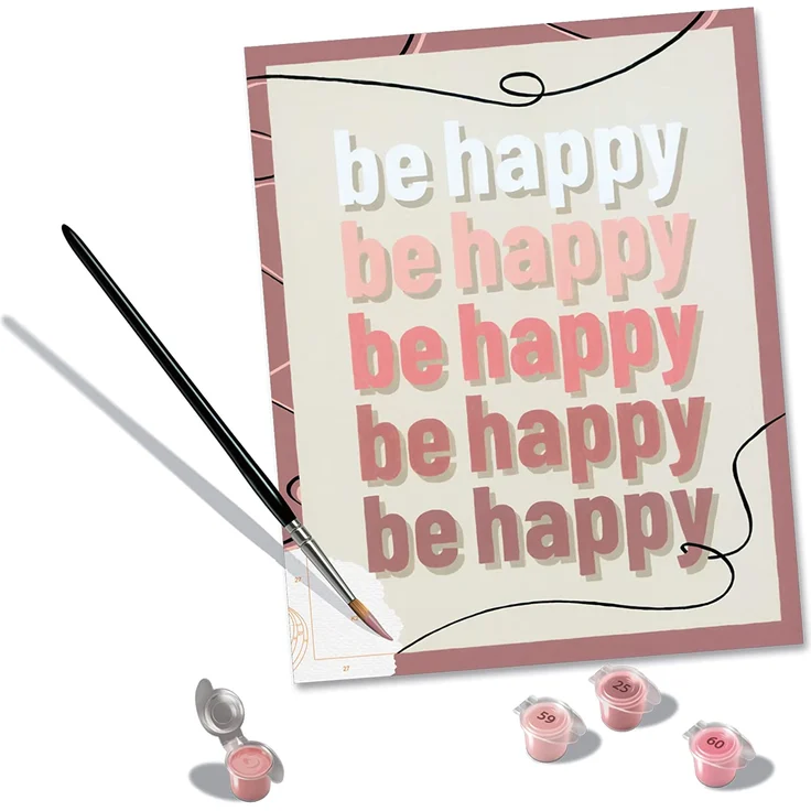 Ravensburger 23544 - CreArt, Malen nach Zahlen, Be Happy, 24x30cm, Malset – Bild 3