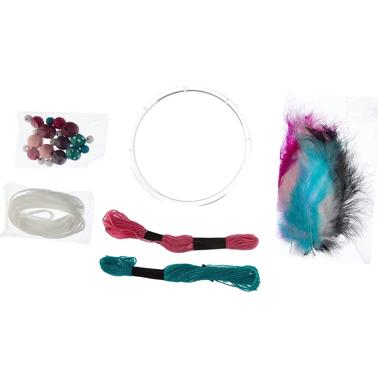 folia 23819 - Bastelset Traumfänger Girly - Set zum Erstellen eines wunderschönen Traumfängers in modernen Pastelltönen – Bild 3