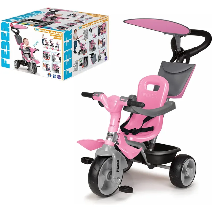 Dreirad Feber Baby Plus Music Blau Orange