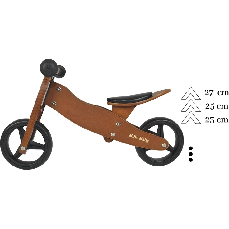 Milly Mally 2-in-1 loopfiets Jake naturel Junior Leer – Bild 5
