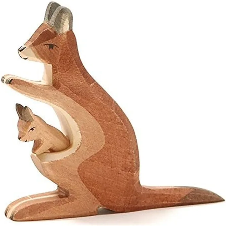 Ostheimer Figur Känguru m. Kind 2-tlg.