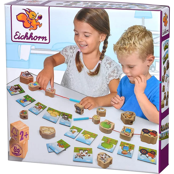 Eichhorn 100005200 Fädelspiel, bunt